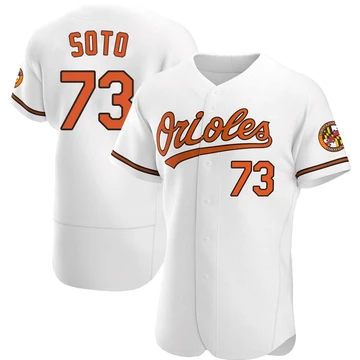 Men's Baltimore Orioles Livan Soto ＃73 White Authentic Home Jersey