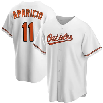 Men's Baltimore Orioles Luis Aparicio ＃11 White Replica Home Jersey