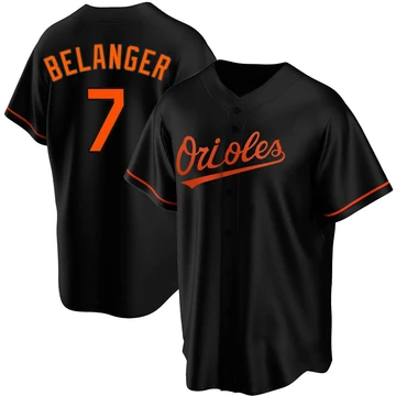 Men's Baltimore Orioles Mark Belanger ＃7 Black Replica Alternate Jersey