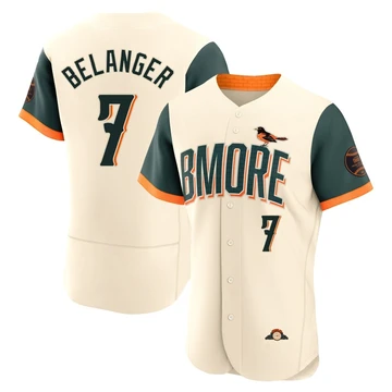 Men's Baltimore Orioles Mark Belanger ＃7 Cream Authentic 2026 City Connect Stadium Jersey