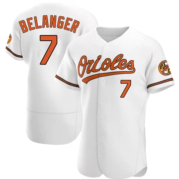 Men's Baltimore Orioles Mark Belanger ＃7 White Authentic Home Jersey