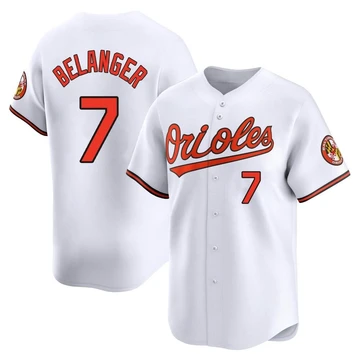 Men's Baltimore Orioles Mark Belanger ＃7 White Limited Home Jersey