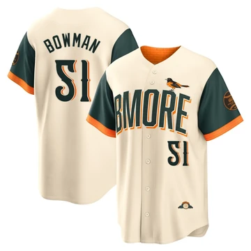 Men's Baltimore Orioles Matt Bowman ＃51 Cream Limited 2026 City Connect Stadium Jersey