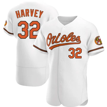 Men's Baltimore Orioles Matt Harvey ＃32 White Authentic Home Jersey