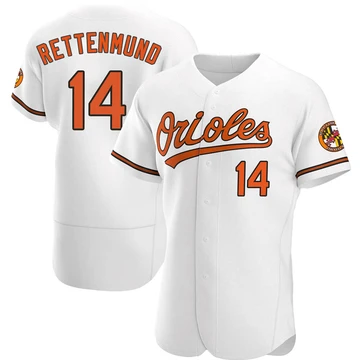 Men's Baltimore Orioles Merv Rettenmund ＃14 White Authentic Home Jersey