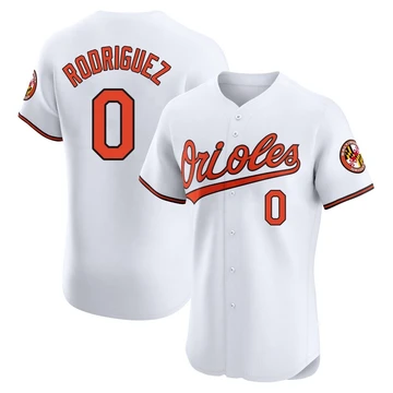 Men's Baltimore Orioles Miguel Rodriguez ＃0 White Elite Home Jersey