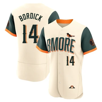 Men's Baltimore Orioles Mike Bordick ＃14 Cream Authentic 2026 City Connect Stadium Jersey
