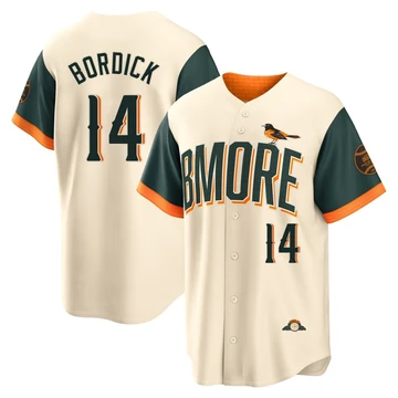 Men's Baltimore Orioles Mike Bordick ＃14 Cream Limited 2026 City Connect Stadium Jersey