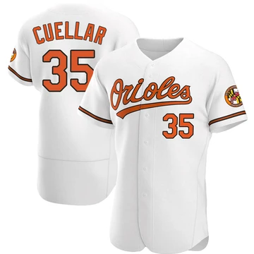 Men's Baltimore Orioles Mike Cuellar ＃35 White Authentic Home Jersey
