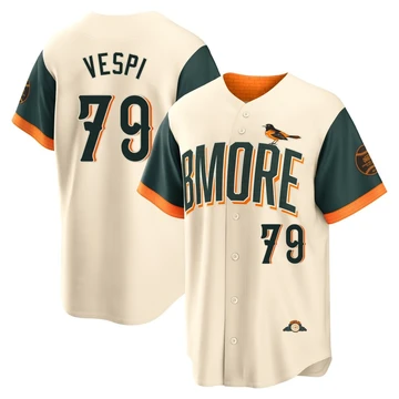 Men's Baltimore Orioles Nick Vespi ＃79 Cream Limited 2026 City Connect Stadium Jersey