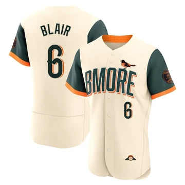 Men's Baltimore Orioles Paul Blair ＃6 Cream Authentic 2026 City Connect Stadium Jersey