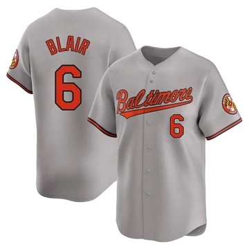 Men's Baltimore Orioles Paul Blair ＃6 Gray Limited Road Jersey