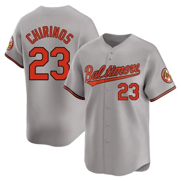 Men's Baltimore Orioles Robinson Chirinos ＃23 Gray Limited Road Jersey