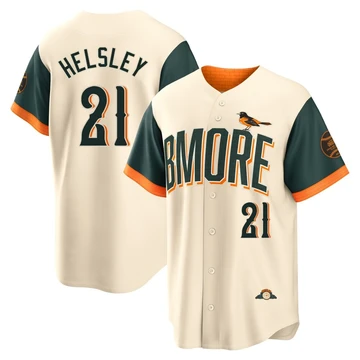 Men's Baltimore Orioles Ryan Helsley ＃21 Cream Limited 2026 City Connect Stadium Jersey