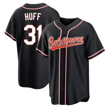 Men's Baltimore Orioles Sam Huff ＃31 Black Replica Fashion Out Jersey