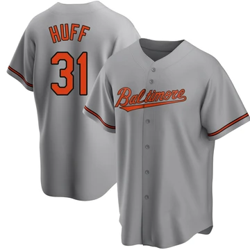 Men's Baltimore Orioles Sam Huff ＃31 Gray Replica Road Jersey