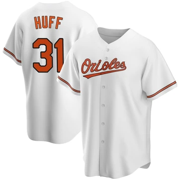 Men's Baltimore Orioles Sam Huff ＃31 White Replica Home Jersey