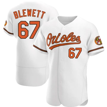 Men's Baltimore Orioles Scott Blewett ＃67 White Authentic Home Jersey