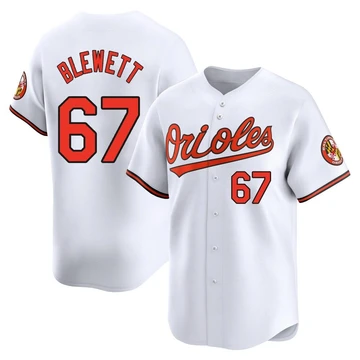 Men's Baltimore Orioles Scott Blewett ＃67 White Limited Home Jersey