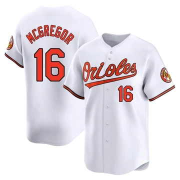 Men's Baltimore Orioles Scott Mcgregor ＃16 White Limited Home Jersey