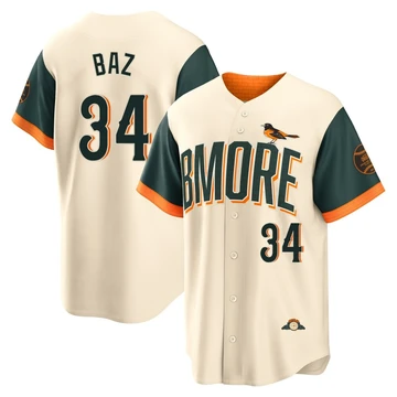 Men's Baltimore Orioles Shane Baz ＃34 Cream Limited 2026 City Connect Stadium Jersey