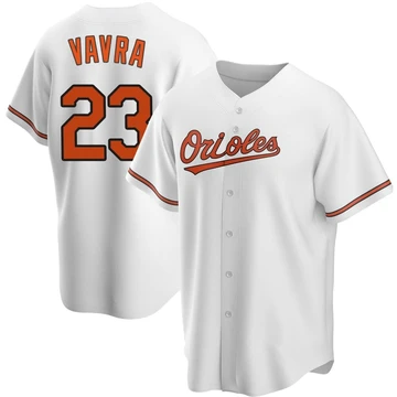 Men's Baltimore Orioles Terrin Vavra ＃23 White Replica Home Jersey