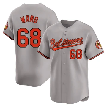 Men's Baltimore Orioles Thaddeus Ward ＃68 Gray Limited Road Jersey