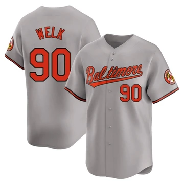 Men's Baltimore Orioles Toby Welk ＃90 Gray Limited Road Jersey