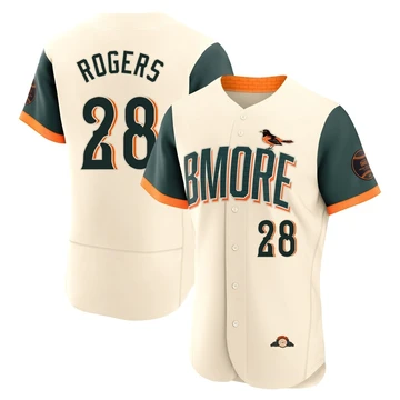 Men's Baltimore Orioles Trevor Rogers ＃28 Cream Authentic 2026 City Connect Stadium Jersey