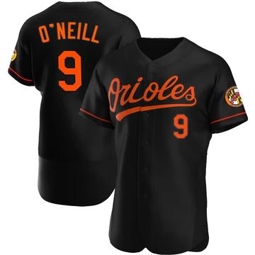 Men's Baltimore Orioles Tyler O'Neill ＃9 Black Authentic Alternate Jersey