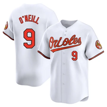 Men's Baltimore Orioles Tyler O'Neill ＃9 White Limited Home Jersey