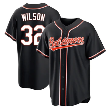 Men's Baltimore Orioles Weston Wilson ＃32 Black Replica Fashion Out Jersey