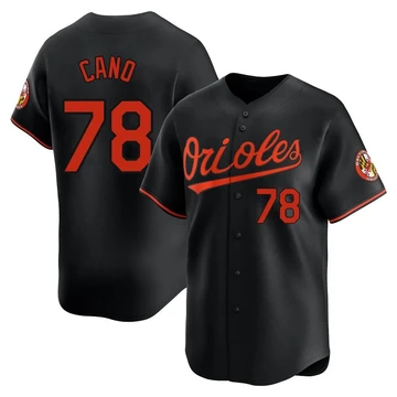 Men's Baltimore Orioles Yennier Cano ＃78 Black Limited Alternate Jersey