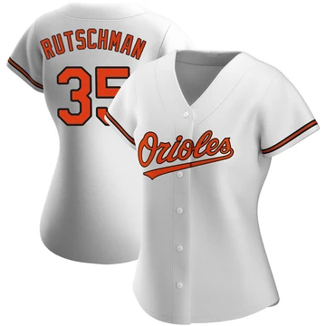 Women's Baltimore Orioles Adley Rutschman ＃35 White Replica Home Jersey