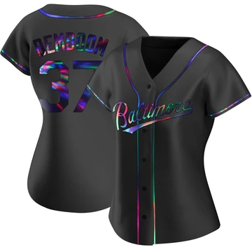 Women's Baltimore Orioles Anthony Bemboom ＃37 Black Replica Holographic Alternate Jersey