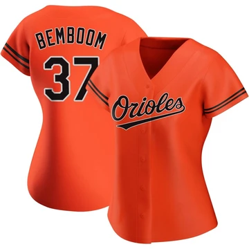 Women's Baltimore Orioles Anthony Bemboom ＃37 Orange Authentic Alternate Jersey
