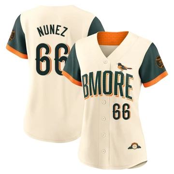 Women's Baltimore Orioles Anthony Nunez ＃66 Cream Limited 2026 City Connect Stadium Jersey