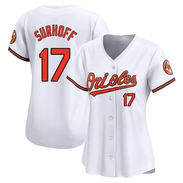 Women's Baltimore Orioles Bj Surhoff ＃17 White Limited Home Jersey