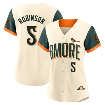 Women's Baltimore Orioles Brooks Robinson ＃5 Cream Limited 2026 City Connect Stadium Jersey