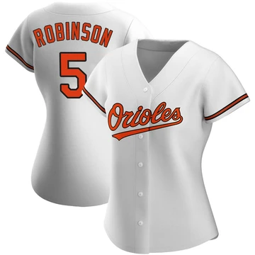 Women's Baltimore Orioles Brooks Robinson ＃5 White Replica Home Jersey