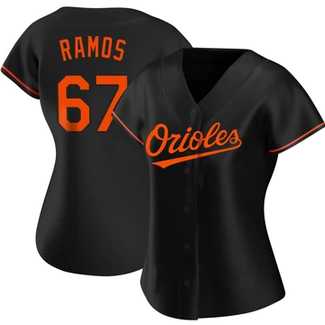 Women's Baltimore Orioles Bryan Ramos ＃67 Black Replica Alternate Jersey