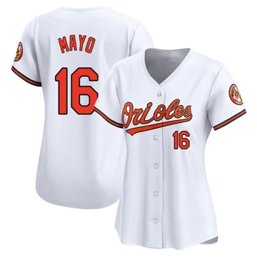 Women's Baltimore Orioles Coby Mayo ＃16 White Limited Home Jersey