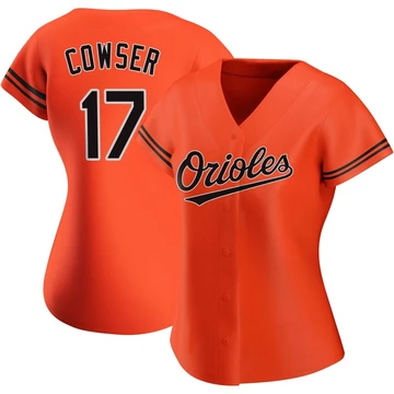 Women's Baltimore Orioles Colton Cowser ＃17 Orange Replica Alternate Jersey