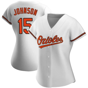 Women's Baltimore Orioles Davey Johnson ＃15 White Authentic Home Jersey