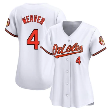Women's Baltimore Orioles Earl Weaver ＃4 White Limited Home Jersey