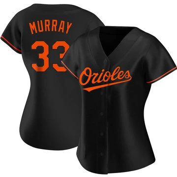 Women's Baltimore Orioles Eddie Murray ＃33 Black Replica Alternate Jersey