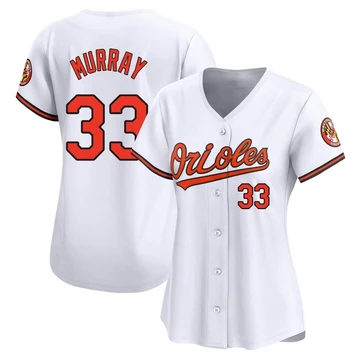 Women's Baltimore Orioles Eddie Murray ＃33 White Limited Home Jersey