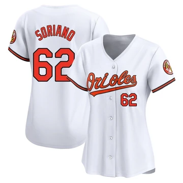 Women's Baltimore Orioles George Soriano ＃62 White Limited Home Jersey