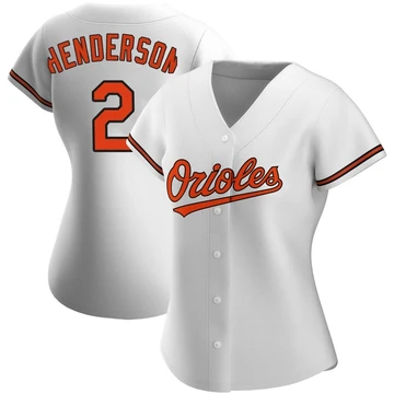Women's Baltimore Orioles Gunnar Henderson ＃2 White Authentic Home Jersey