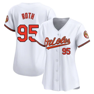 Women's Baltimore Orioles Houston Roth ＃95 White Limited Home Jersey